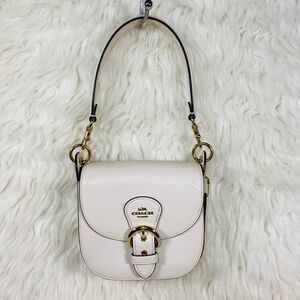 white Coach Kleo Shoulder Bag 17